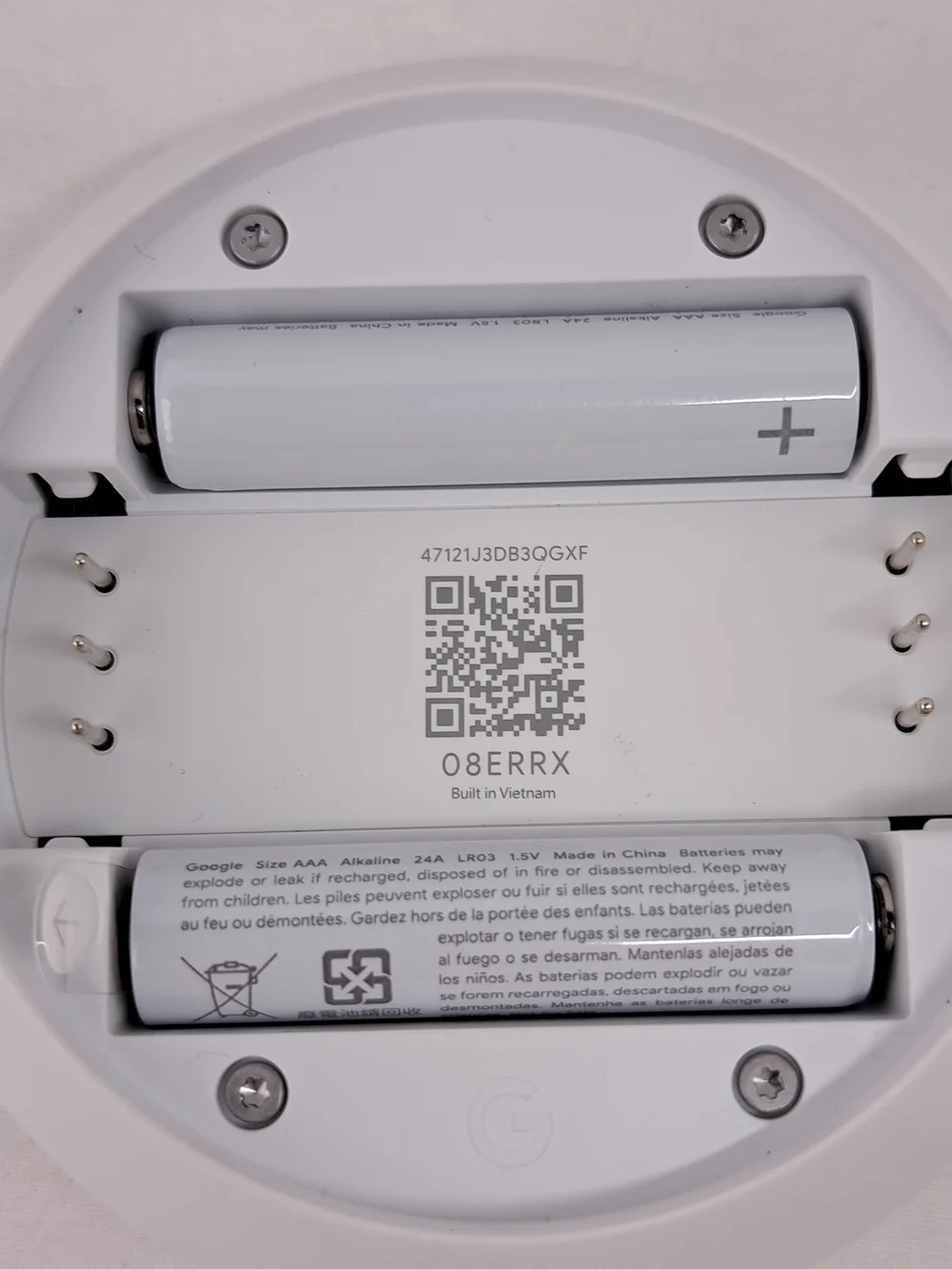 Google Round Battery-Powered Thermostat - White